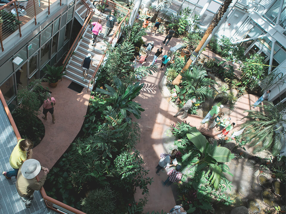 Aerial view of the Cheyenne Botanic Gardens conservancy
